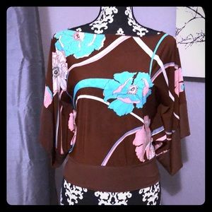 Flowy boho floral top